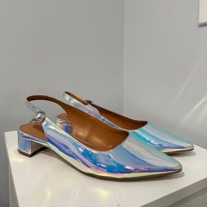 J.Crew Holographic Low Heels